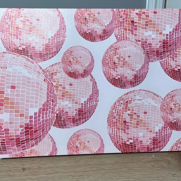 Pink disco ball canvas poster - Picture 1 of 1